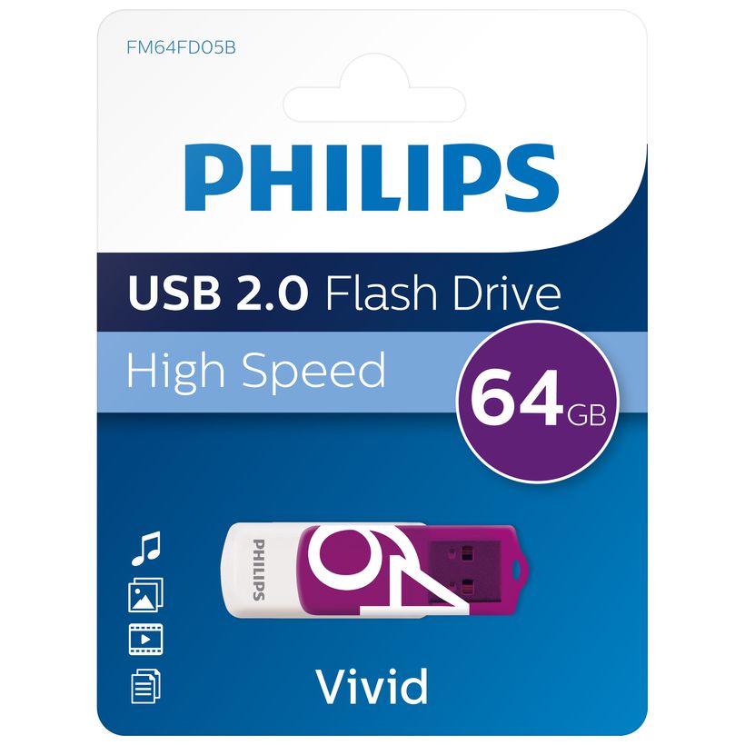 PHILIPS VIVID USB STICK 64G